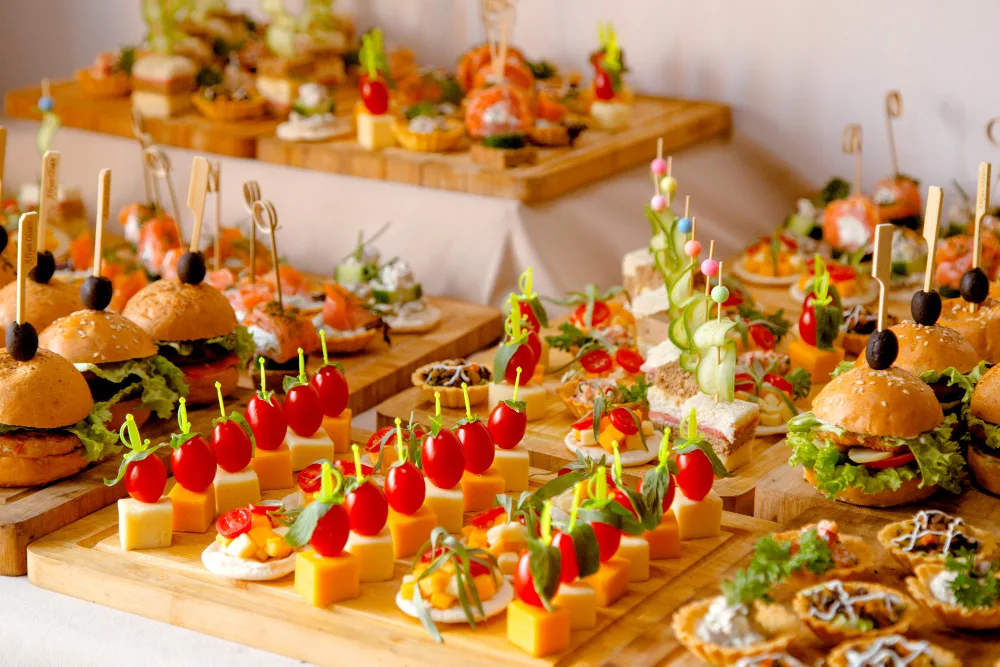 Buffet di finger food per il servizio Coro Esibizione
